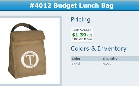 Budget Lunch Bags by Promotional.Pro / Martin Marketing LLC