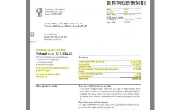 IRS Tax Representation by ZC Tax Advisory LLC, DBA “ZC Tax Services”
