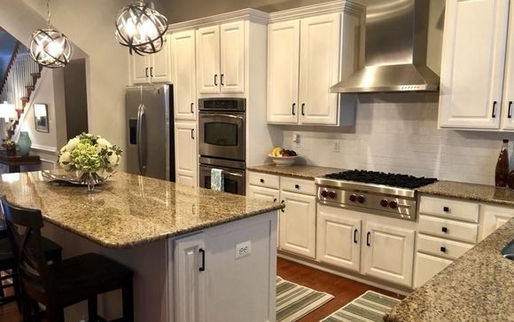 PAINTED CABINETRY-1/3 PRICE OF REFACING  by Mr. Faux Cabinetry & Walls