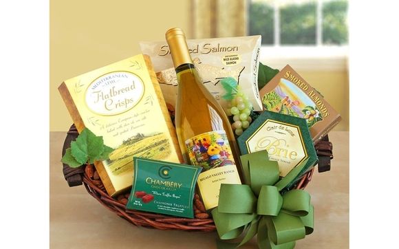 CHEERS! WINE AND GOURMET CELEBRATION GIFT BASKET by OPULENT PROMOTIONAL ITEMS COMPANY