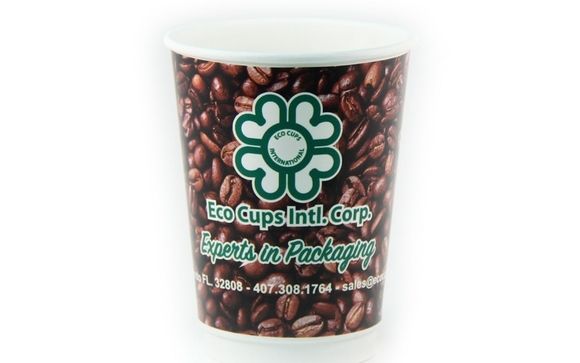 Branded Hot Beverage Double Wall Cup by Eco Cups International Corp.