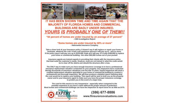 Do you have enough INSURANCE????  by Expert Inspectors, Inc.