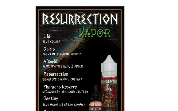 Resurrection Vapor E-Liquids by Peregrinus Vapors International Distribution