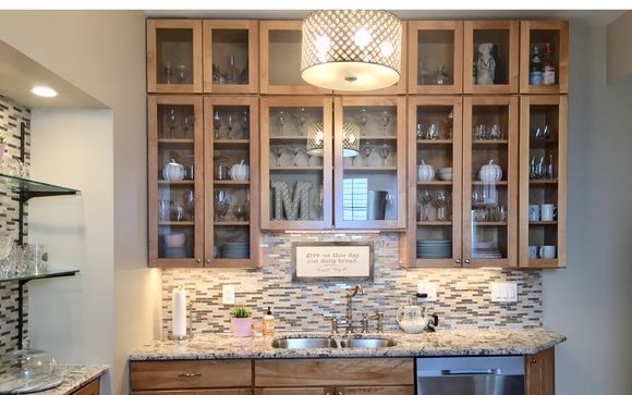 staging older kitchen and bath