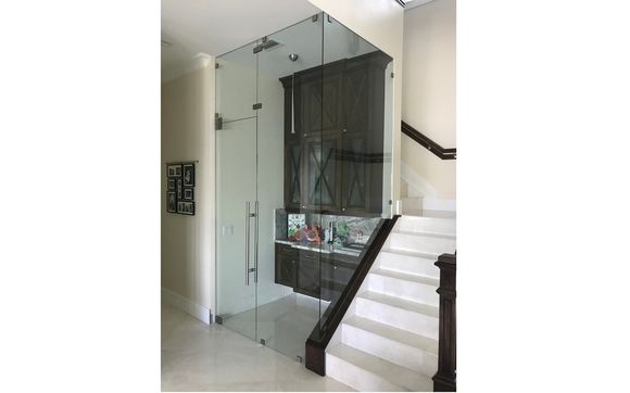 Frameless Shower & Custom Mirror Installation by JP Custom Glass LL