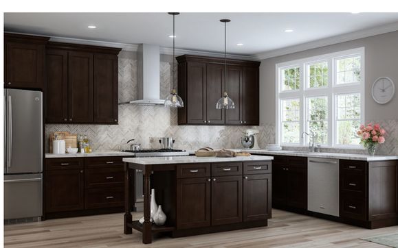 Cabinets And Natural Stone Counter Tops By Kansas Granite Mart In