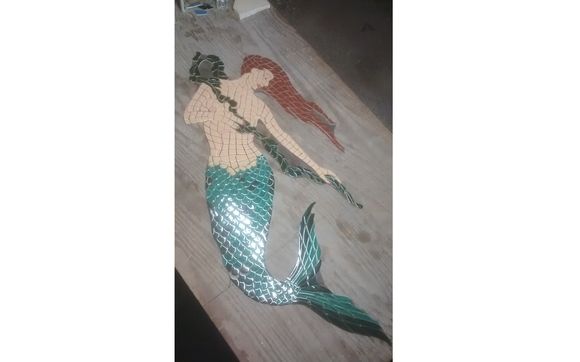 Ceramic Mosaic inserts for swimming pools by Ceramic Mosaics by Degroot