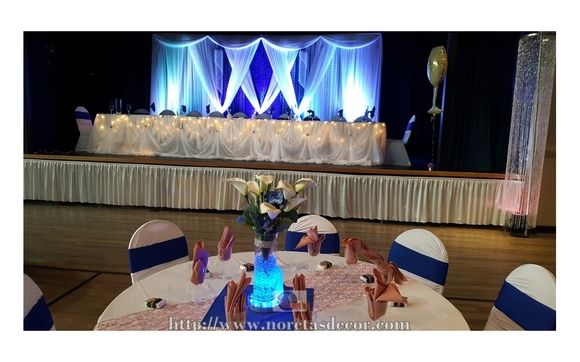 Wedding decorations, wedding reception decorations by Noretas Decor Inc