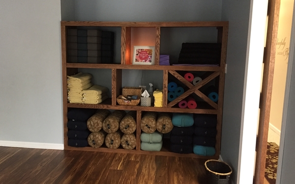 Custom build-in shelving unit by The Raw Craftsman