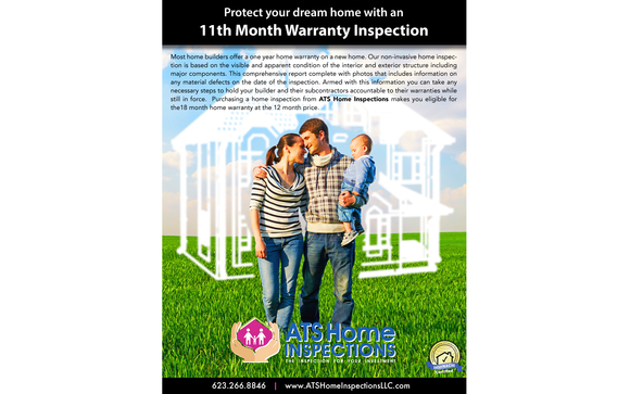 11 month warranty inspection by ATS Home Inspections LLC