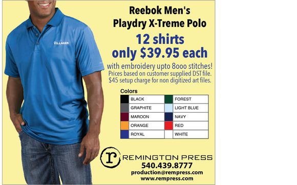 reebok golf shirts