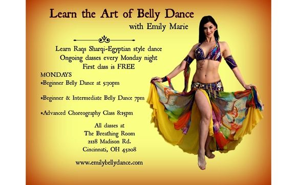 Belly Dance Classes every Monday at the Breathing Room by Emily