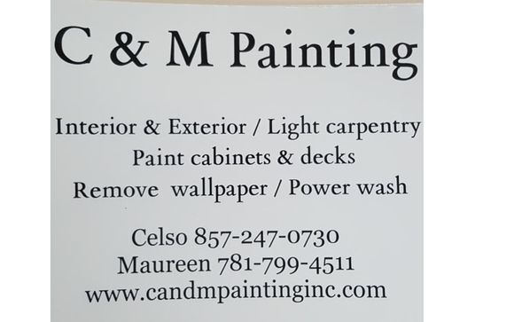 Paint, stain, wallpaper removal,  power wash by C & M Painting