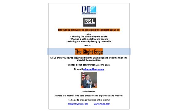 The "Slight Edge" by RSL ConsultingGroup, LLC
