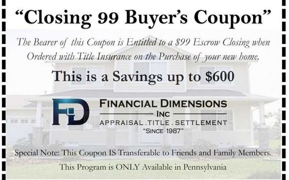 "Closing 99" Home Buyer's Program by National Advantage Settlement Services