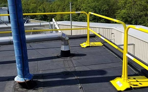 Rooftop Fall Protection Railings by Ladder Safety Company in ...