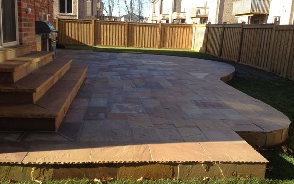 Natural Stone Patio by Action Anytime Building Services