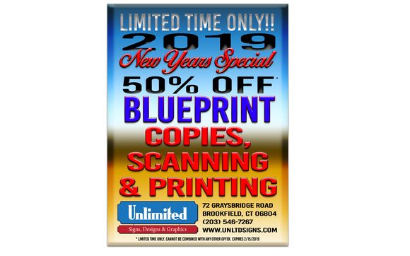 50% OFF BLUEPRINTS by Unlimited Signs Designs & Graphics
