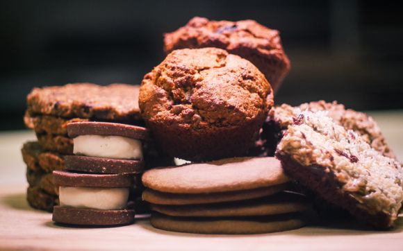 We offer a large selection of gluten free baked goods.  by Skinny Buddha Organic Kitchen