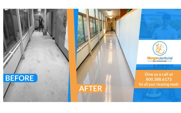 Stripping and waxing  by Morgan Janitorial Enterprise LLC