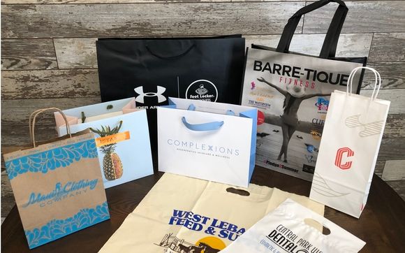 All types of custom printed bags, boxes, and tissue paper by Affinity Bag Co.
