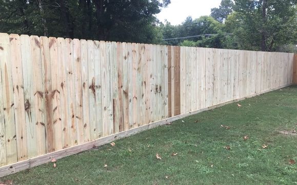 6’6” Treated pine privacy fence by Lake Conroe Fence Company in ...