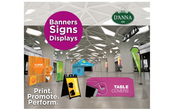 Banners Signs Displays By D Anna Printing Promotionals Inc