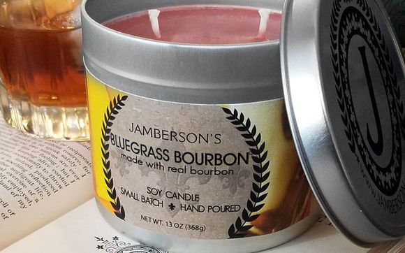 BLUEGRASS BOURBON SOY CANDLE 13 OZ by Jamberson LLC