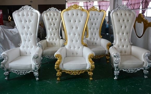 King & Queen Chairs  Luxe Throne Rentals