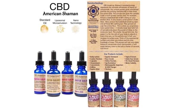 Water Soluble CBD With Nanotechnology. By CBD American Shaman In San ...