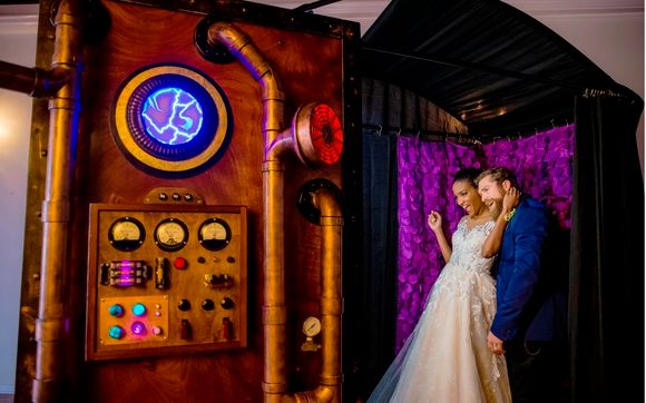 Our 1800's Vintage Steampunk Time Machine Photo Booth Rental by