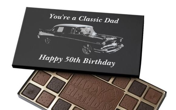 Classic Car Add Text Chocolates by Farrell Art
