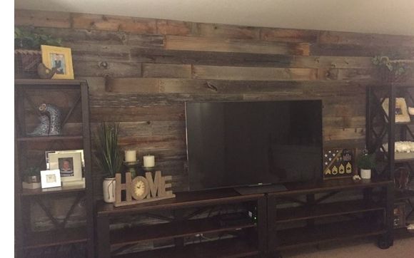 Accent Wall Installation By Mourning Reclaimed Wood In Loveland