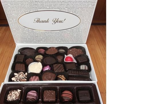 Thank-You Boxed Chocolates! 3 lids to choose from! by Faithful Chocolates