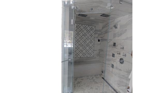 A shower Marble Bench  seat .  by StoneLink Marble & Granite