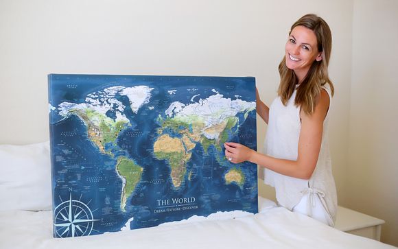 Voyager World Map - Push Pin Canvas Map by GeoJango