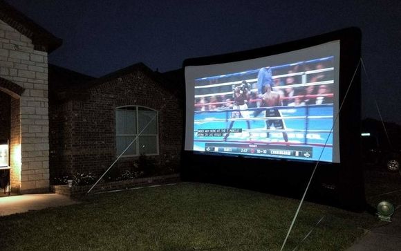 Movie screens and projectors  by Mdg Party Rentals