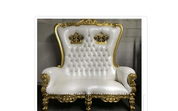 Queen and king chair by Mdg Party Rentals