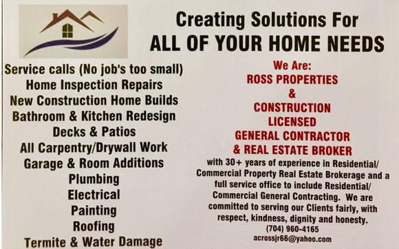 Ross Properties & Construction  by Ross Realty and Construction