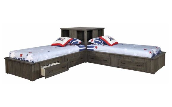 Twin beds and corner Coaster 400937 by The Furniture Authority