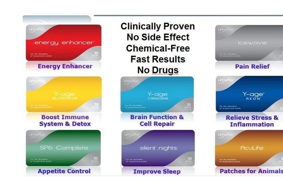  Phototherapy technology patch for pain relief by LifeWave, Inc