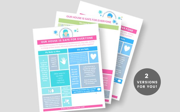 Consent and Body Safety Worksheet by The Bossy House