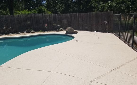 Pool deck coating by Just Stain It INC