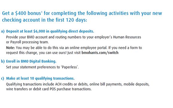 Checking Promotion Get 400 For A New Checking Account By Bmo
