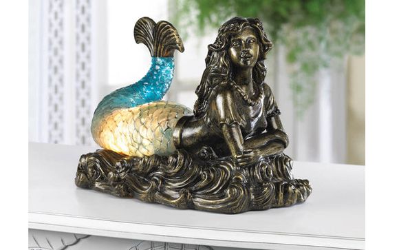 Mermaiden Mosaic Lamp by A Glowing Memory