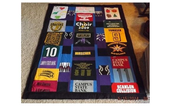High School Memory Quilt by Crafty Quilted T's Crafts & More