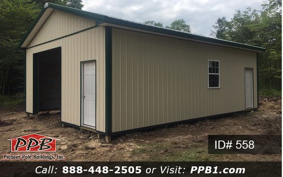 24 W X 32 L X 10 4 H Id 558 One Car Garage By Pioneer Pole