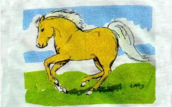 Galloping Pony T-shirt by Lisa's ART & Horses