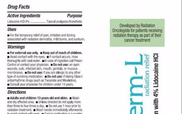 Miaderm-L Radiation Relief with 4% Lidocaine HCL by Miaderm at Aiden Industries, LLC
