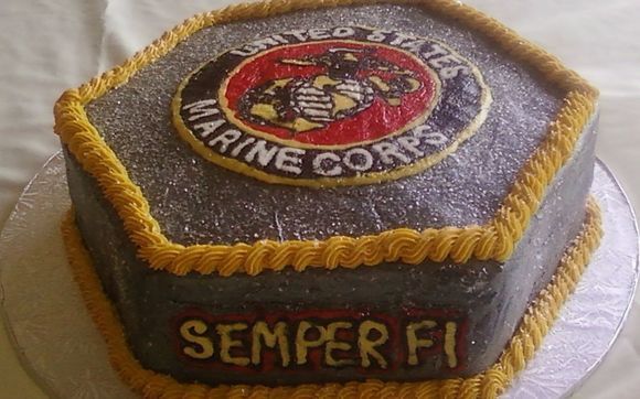 U S Marine Corps Semper Fi Grooms Cake by Sharon's Sweet Beginnings in ...